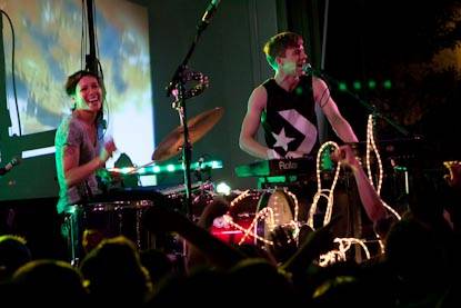 Matt & Kim reel in MTV award and roll out the party