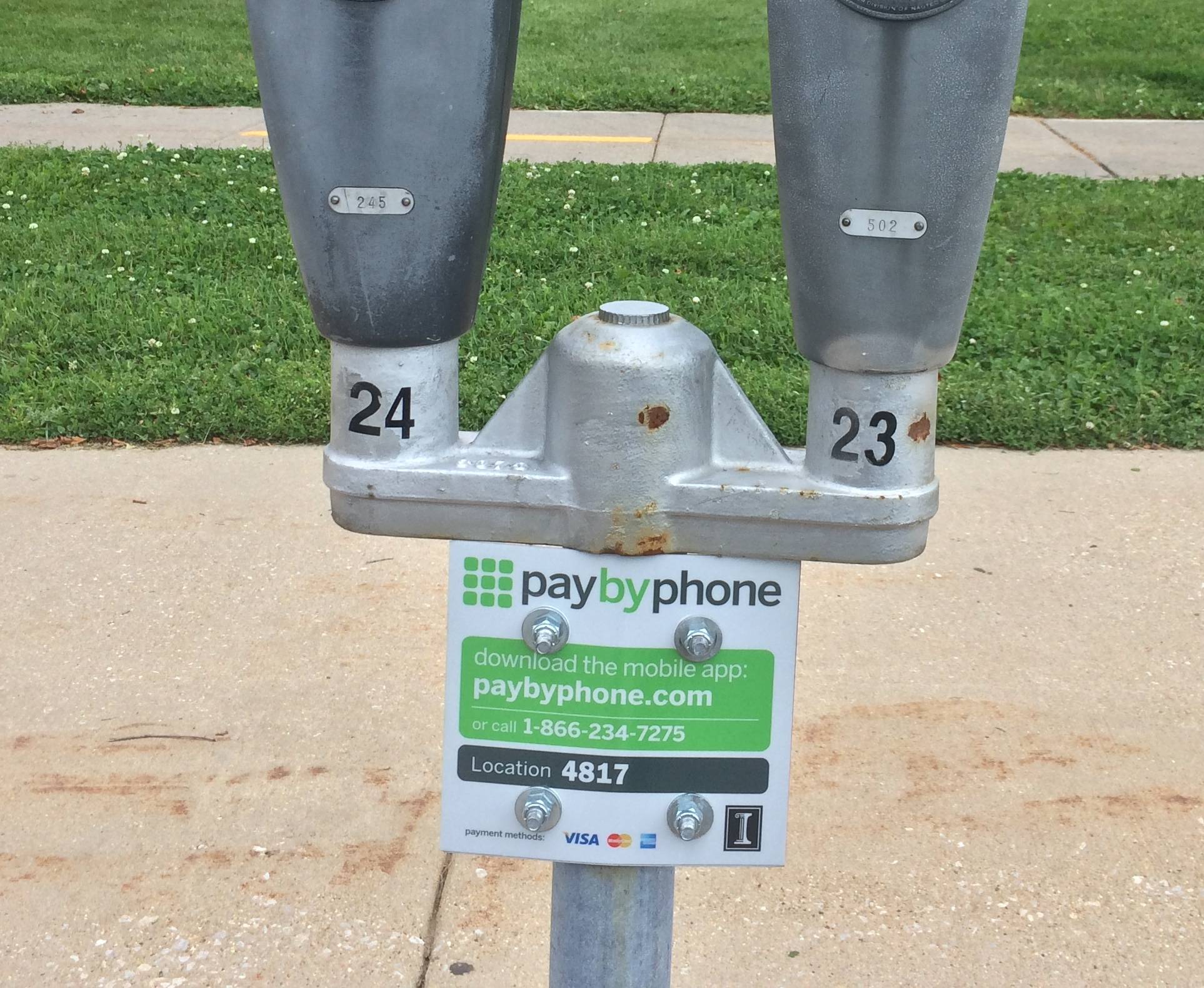 Pay by phone parking meter