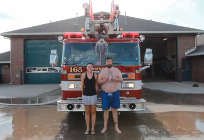 Smile Politely photographer and Champaign Fire Department ALS ice bucket challenge