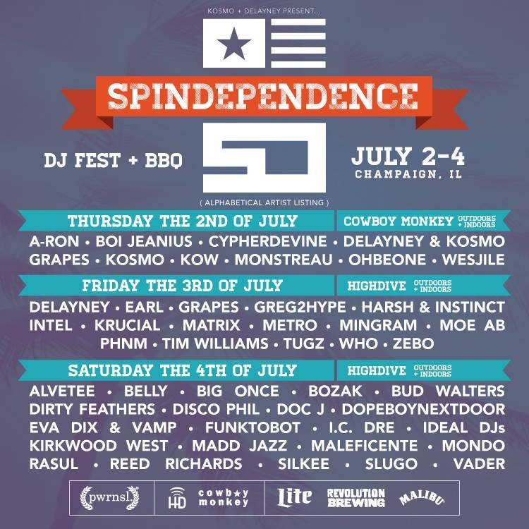 Spindepencence 2015 announces day-to-day lineup
