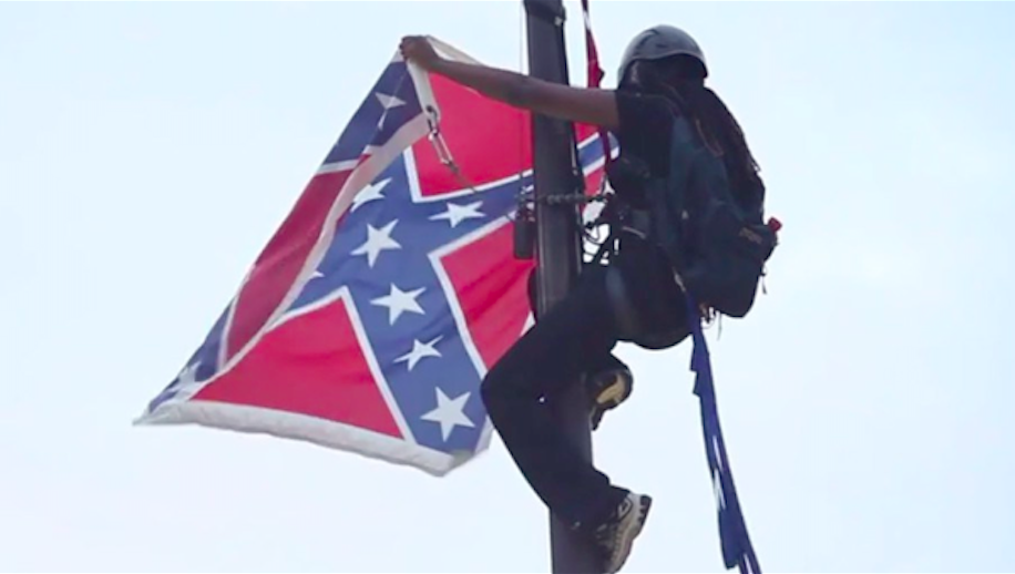 Confederate flag flies in the Land of Lincoln