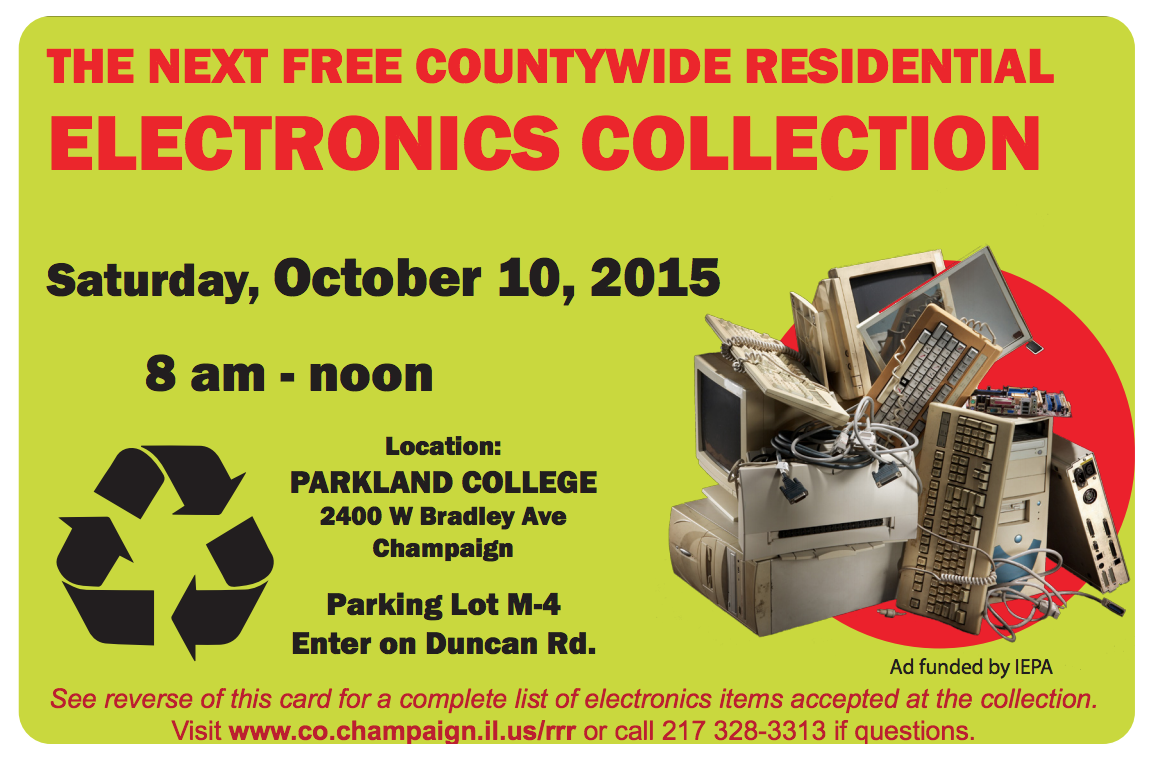 Recycle your electronics for free this Saturday