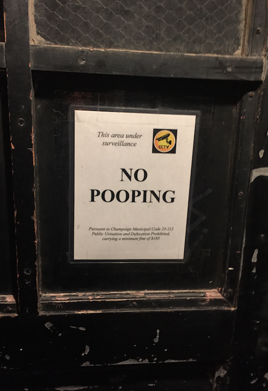 “No Pooping”