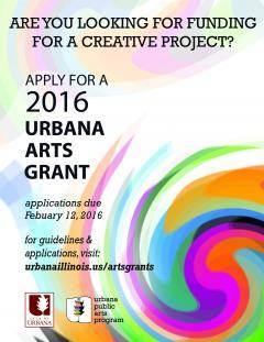 2016 Urbana Arts Grants Program now accepting submissions