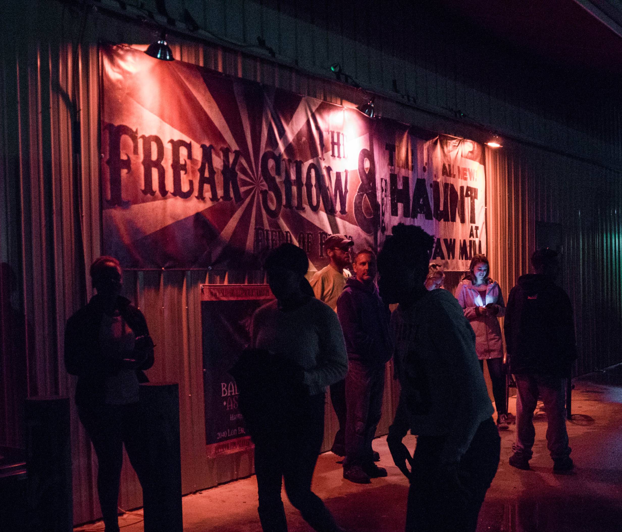 Opening night of the Freak Show & The Haunt at Bonesaw Mill