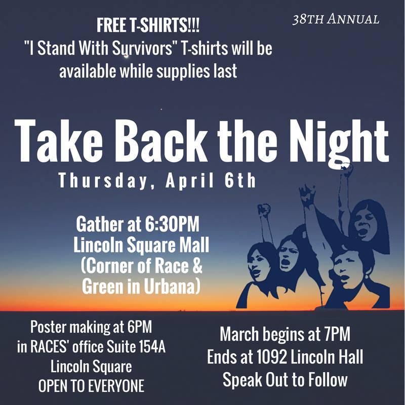 Take Back the Night event scheduled for Thursday