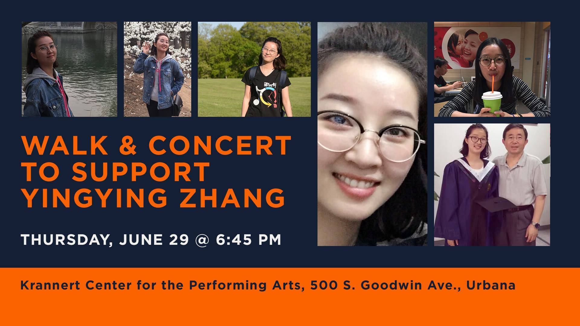 Walk and Concert to Support Yingying Zhang taking place tomorrow night