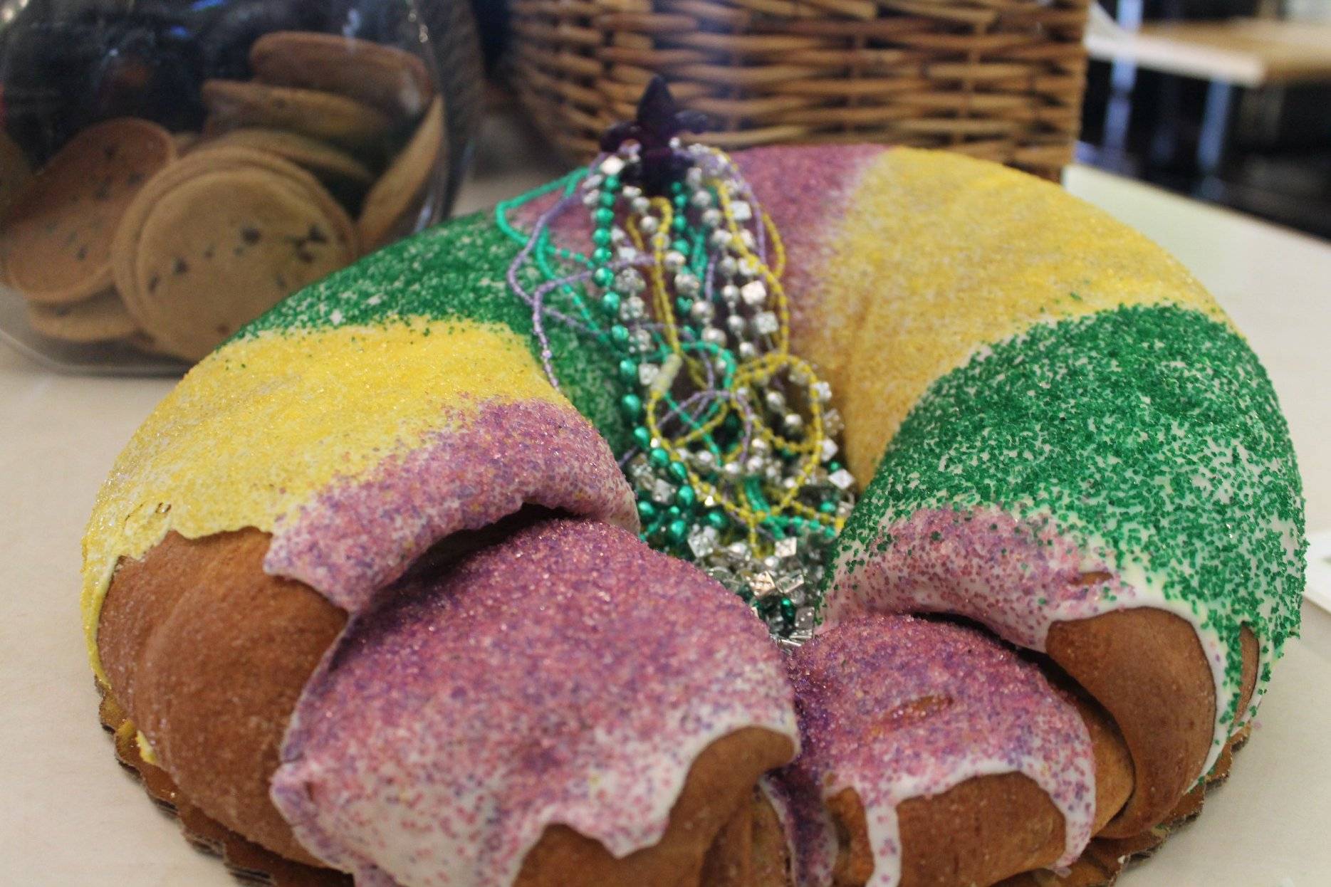 It’s almost Mardi Gras and Pekara has some delicious looking King Cakes in the case