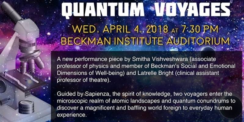 Quantum Voyages performance piece happening at Beckman next month