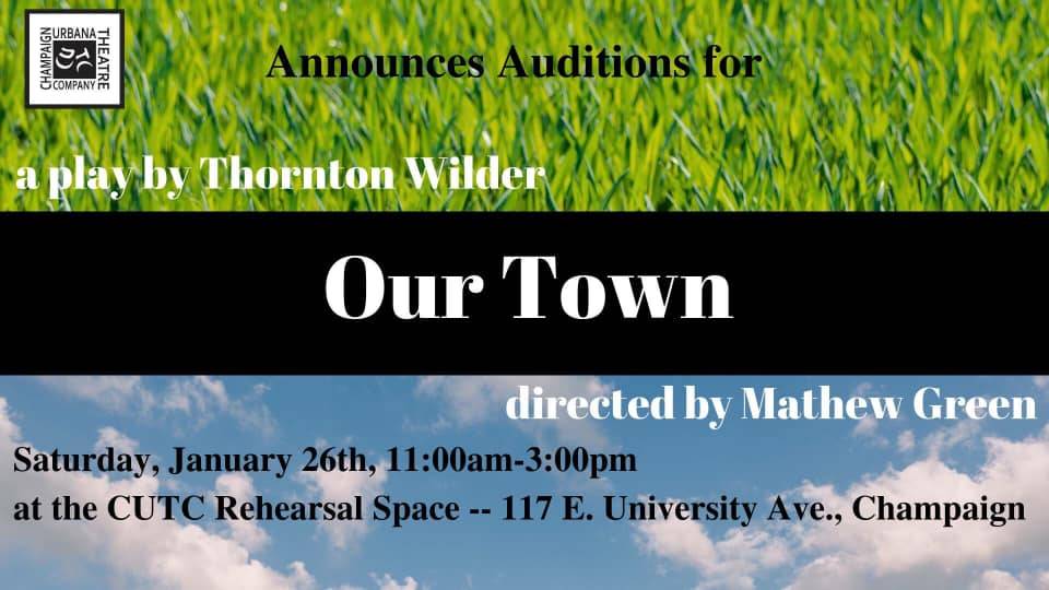 Auditions for CUTC’s Our Town on Saturday, January 26th