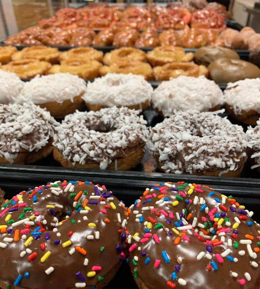 Ye Olde Donut Shoppe is serving donuts at their drive-through