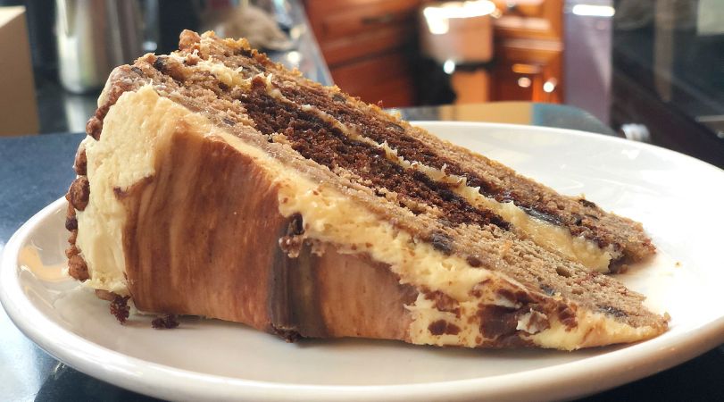 This chocolate chip banana swirl cake from Aroma tastes as good as it looks