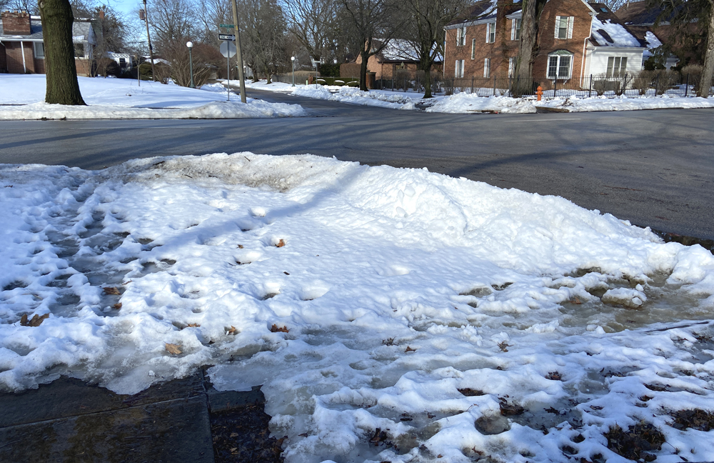 Our sidewalks are inadequate; in winter, they become a death trap