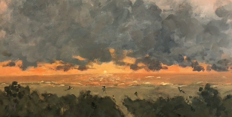 Landscape painting featuring Hilton Head in dramatic light and shadow.