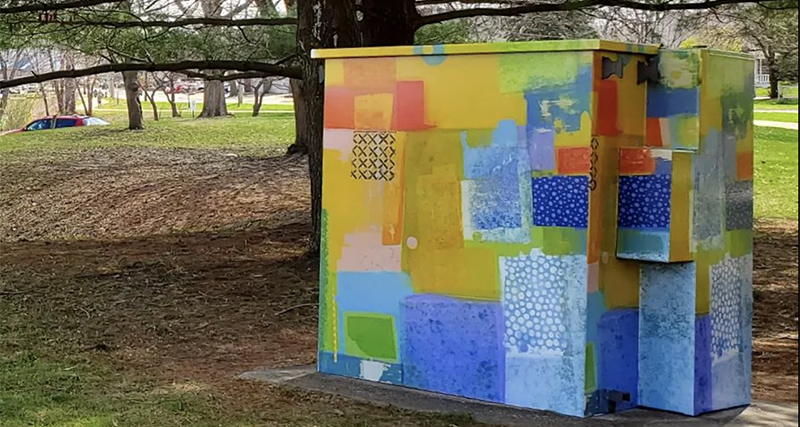 There’s a new Utility Box Mural by Lisa Kesler