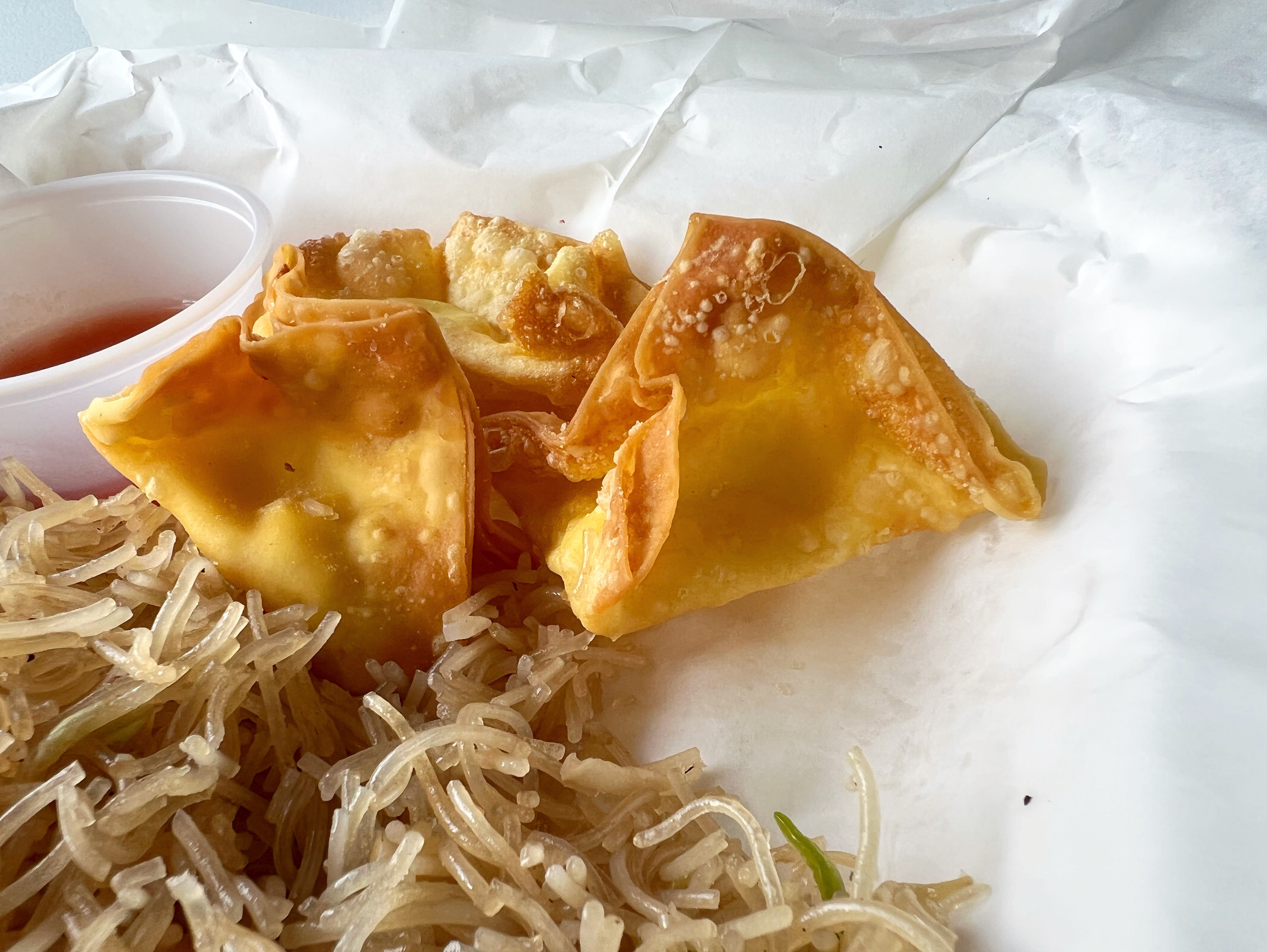 A close up of rangoons from Maria's Kitchen. Photo by Alyssa Buckley.