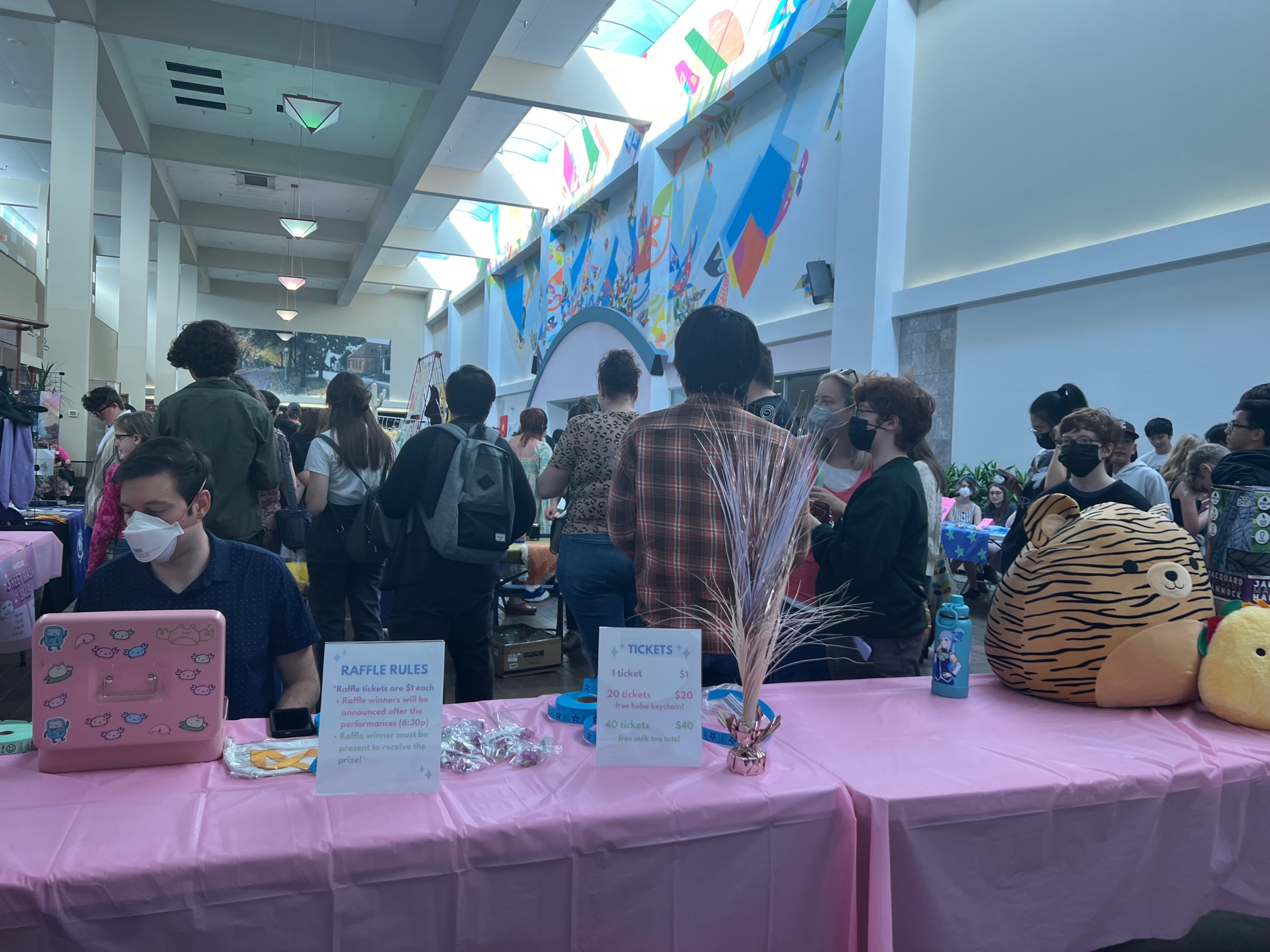 Inside the Lincoln Square Mall, there was a very full Boba Festival. Photo by Alyssa Buckley.