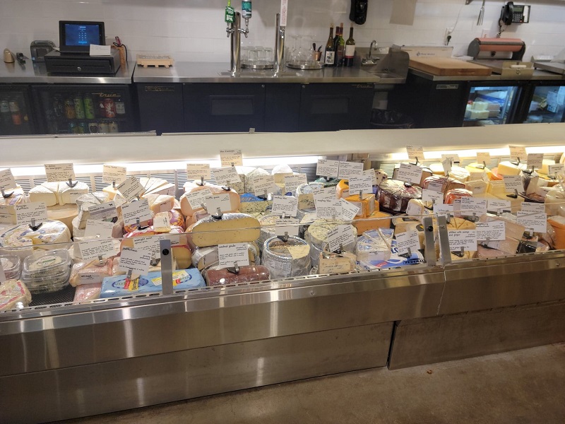 Dozens of cheeses on display from all over the world. Photo by Matthew Macomber.