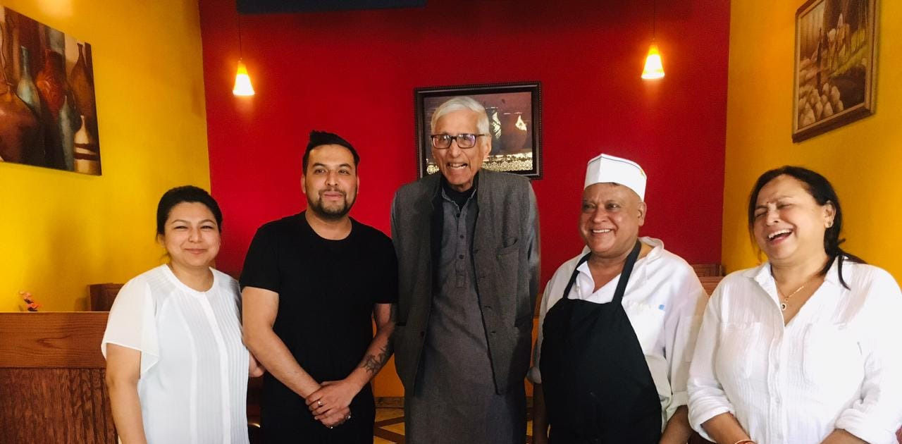 A cropped image of Rajmohan Gandhi, the grandson of Mahatma Gandhi. Photo from Kohinoor Indian Restaurant & Bar's Facebook page.