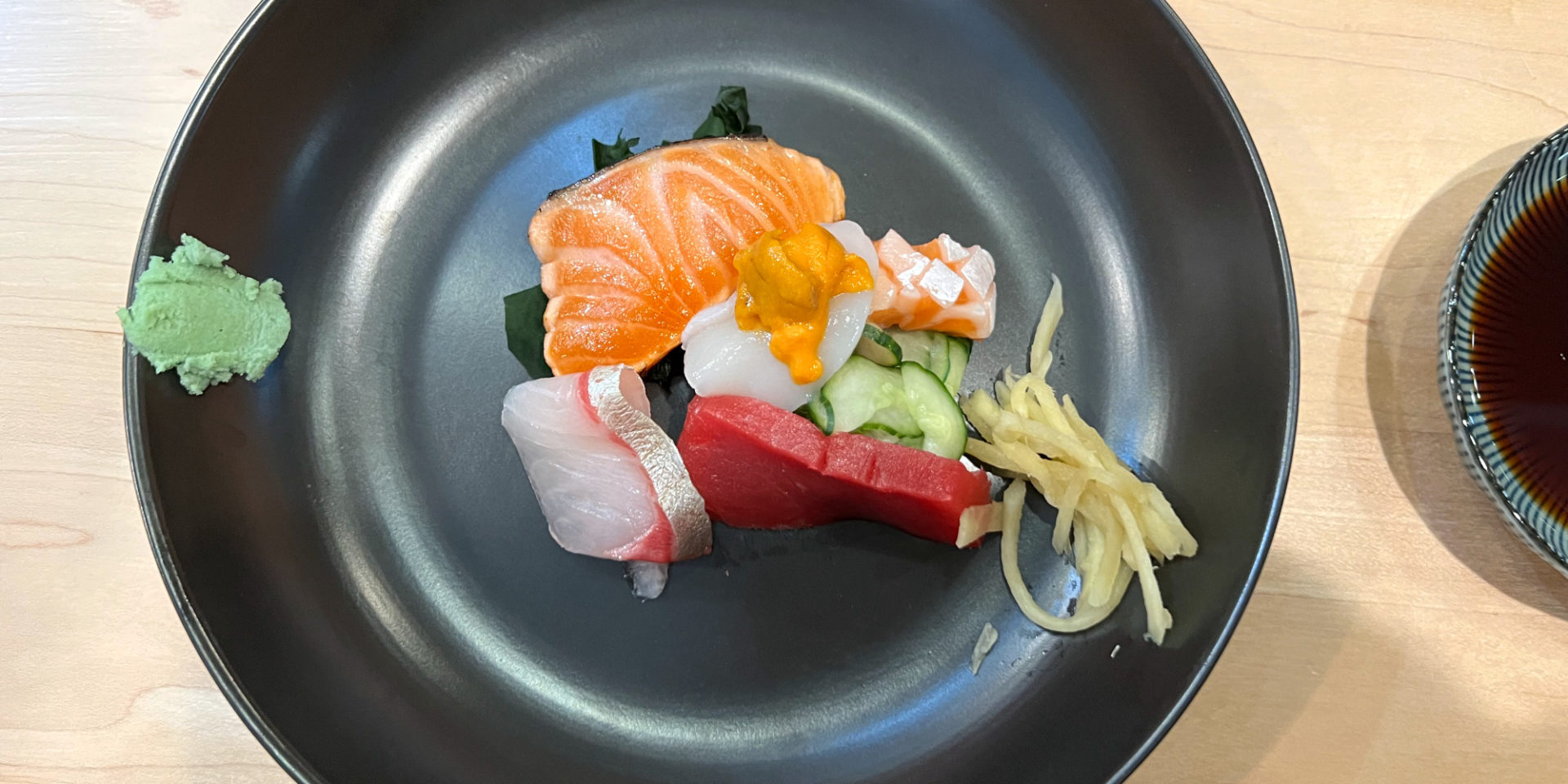 A cropped photo of the omakase at ISHI restaurant in Champaign, Illinois. Photo by Alyssa Buckley.