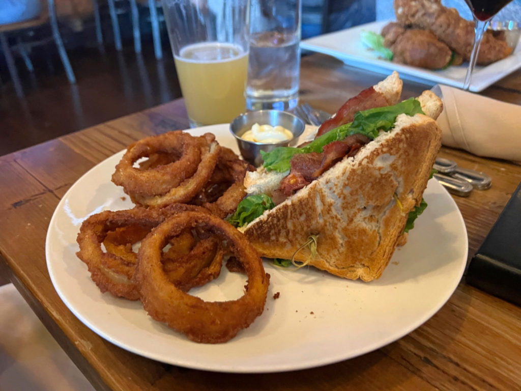 A BLT sandwich worth the drive from Chopped on Main Street in Mahomet for restaurants outside of Champaign-Urbana. Photo by Alyssa Buckley.