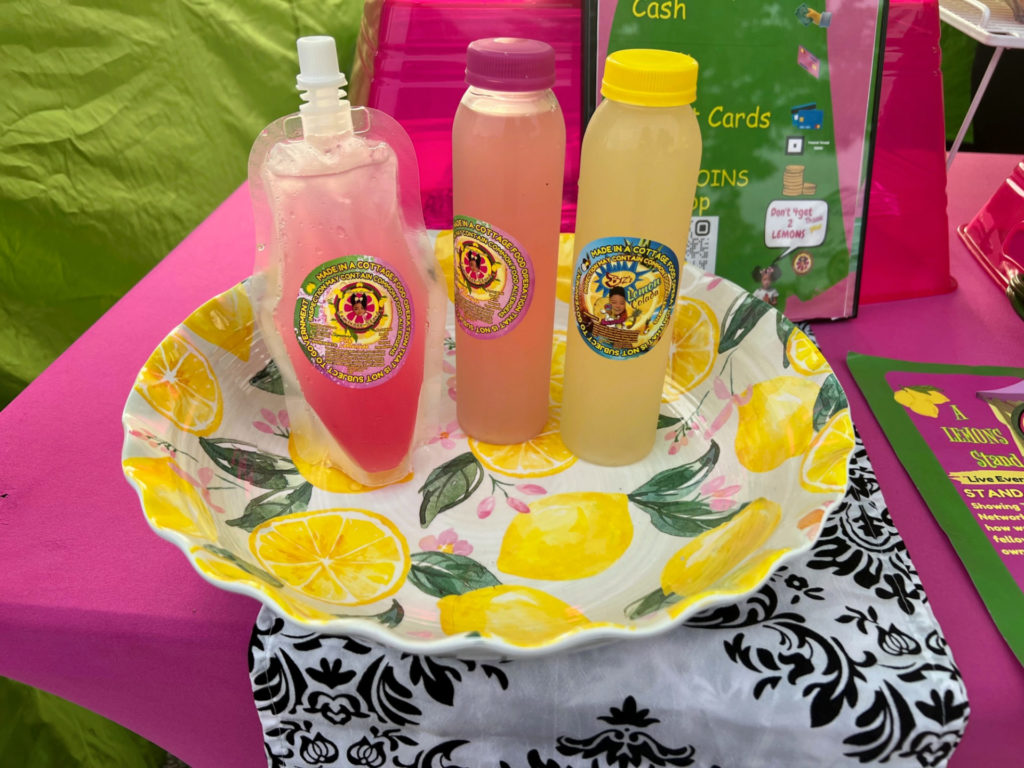 A selection of lemonade for sale at the farmers' market. Photo by Alyssa Buckley.