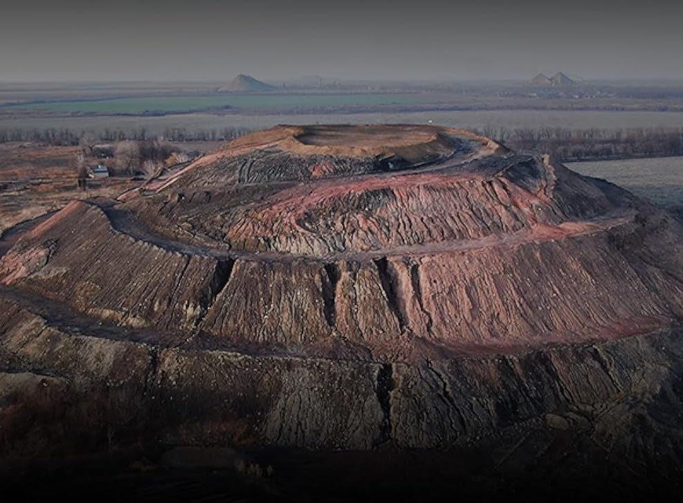 Overhead shot of a Donbas coal mine