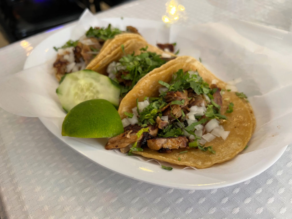 The carnitas tacos at La Bahia Grill in Downtown Champaign.