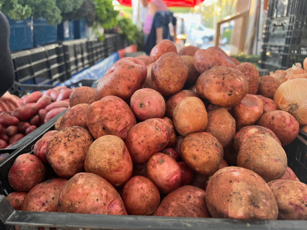 Red potatoes for sale at the Urbana Market at the Square