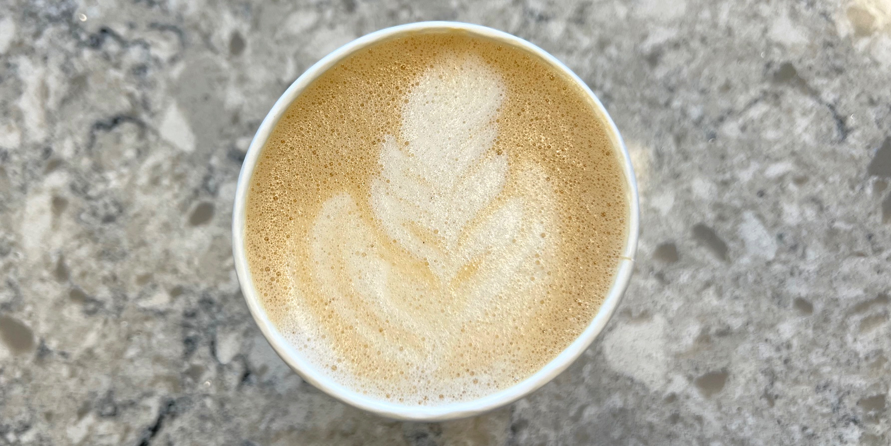 A latte by a U of I campus coffee shop.