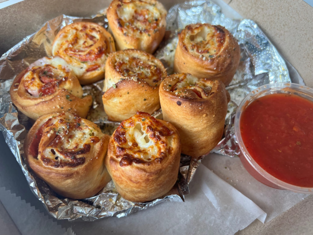 An order of roni rolls from DP Dough