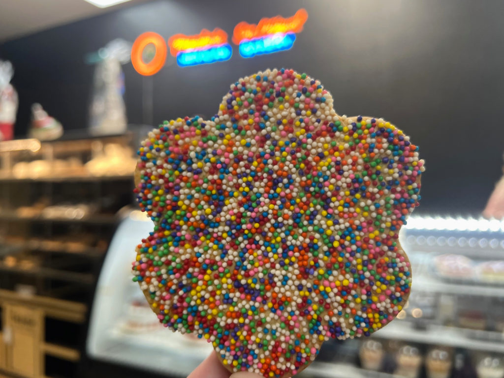 A sprinkle cookie by San Miguel Panaderia in Urbana.