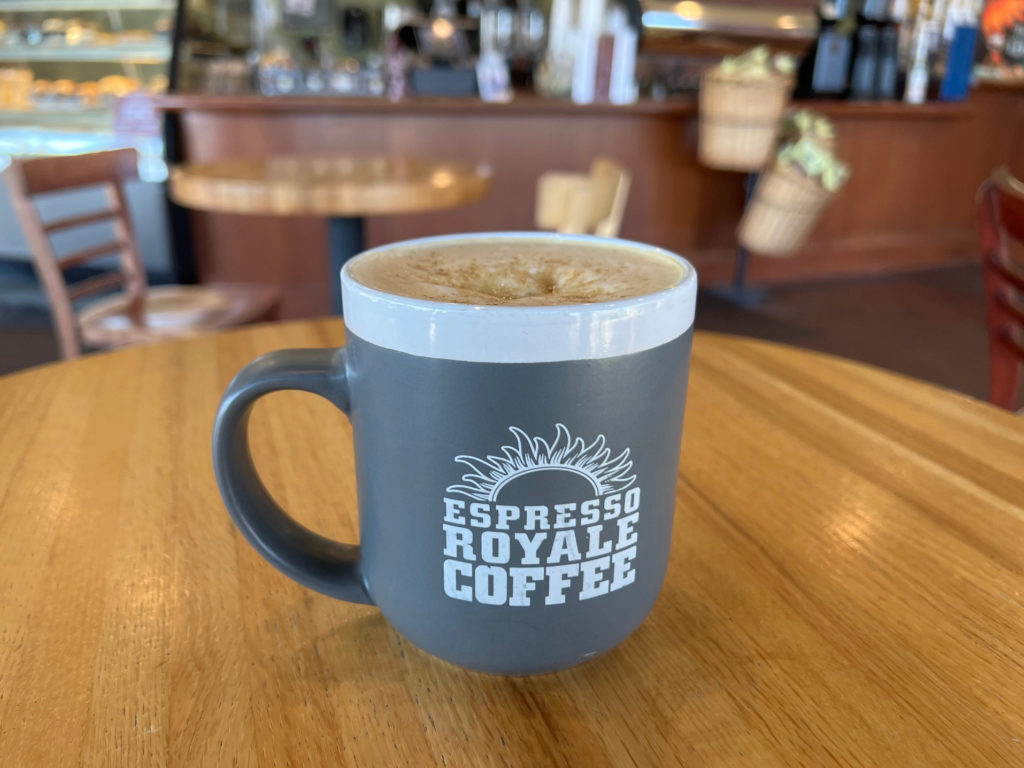 A creme brulee latte at Espresso Royale.