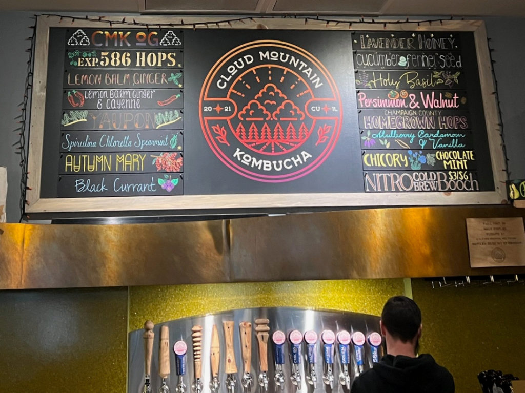 A board of all the flavors available at Cloud Mountain.