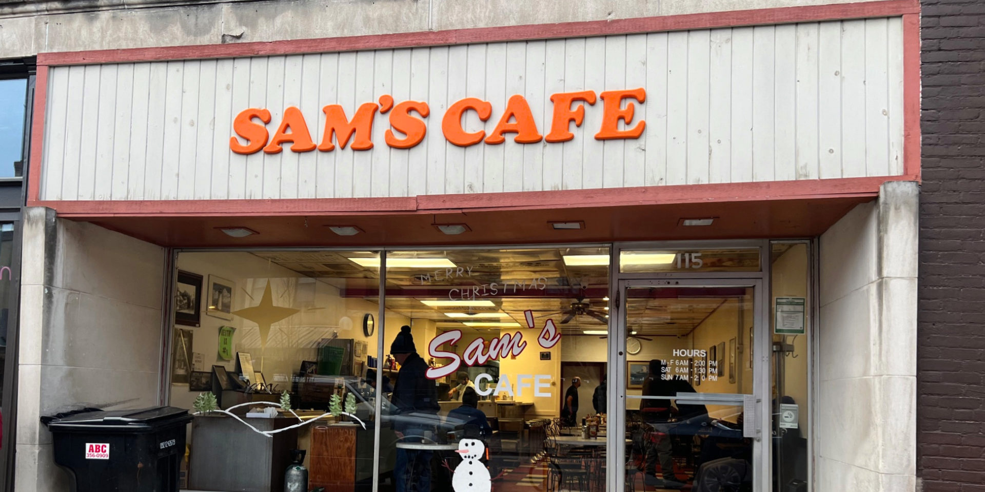 The exterior of Sam's Cafe in Downtown Champaign. Starting January 2024, Sam's Cafe will be open for dinner two nights a week.
