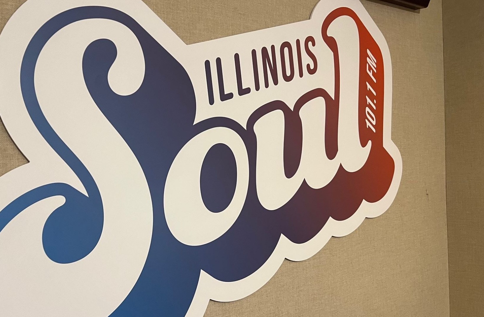 The Illinois Soul logo...Illinois is in small block letters above the larger Soul in thick lettering.