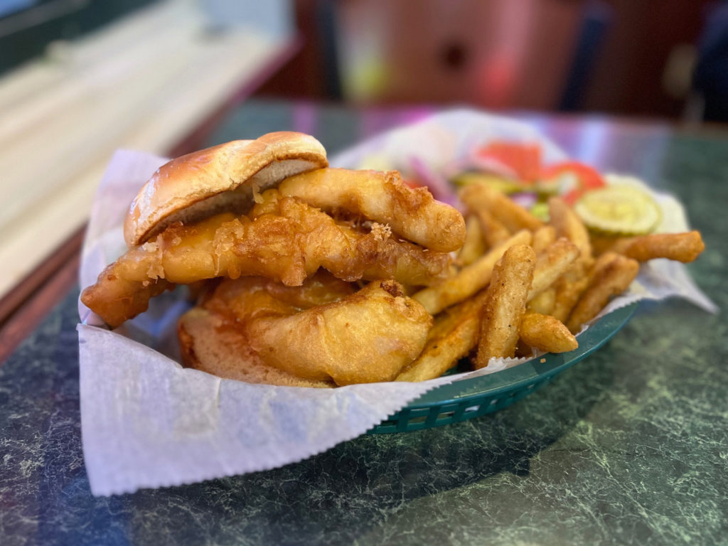 An order of Friday's fried fish and fries at Bunny's Tavern in Urbana.