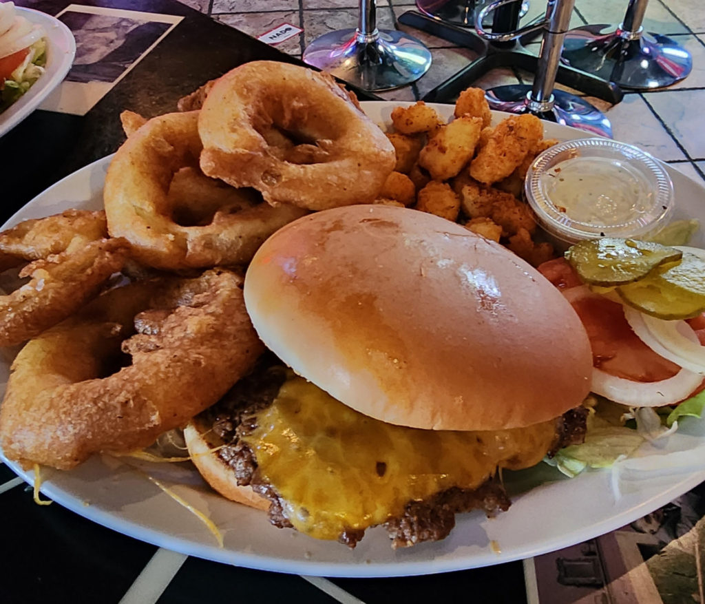 The burger at Boomerangs Bar & Grill in Urbana.