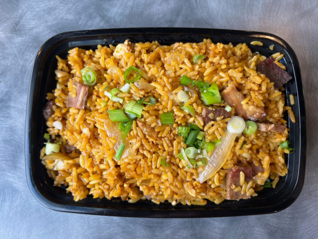 The brisket fried rice from La Gueras Kitchen food truck.