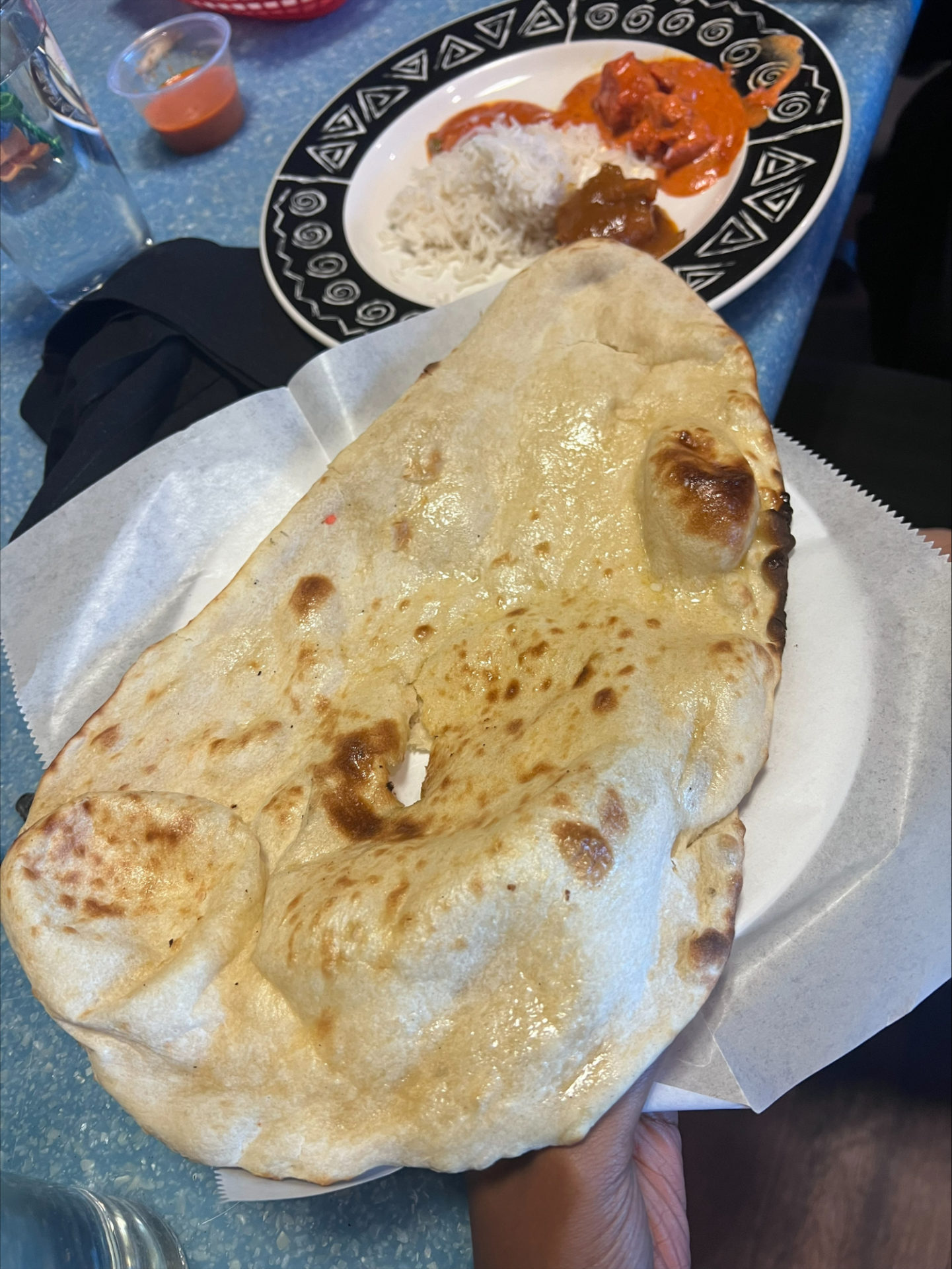 The naan bread at Masala Indian House